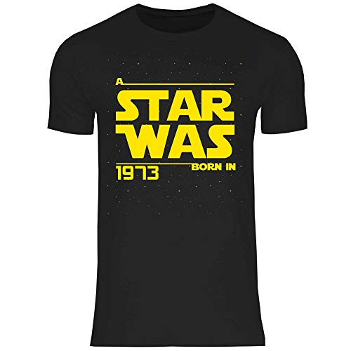 wowshirt Herren T-Shirt Geschenk-Idee zum 40. 50. 60. Geburtstag 20-90 Jahre Alt Jahrgang, Größe:XL, Farbe:1973 Black von wowshirt