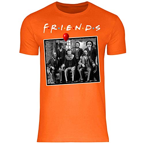 wowshirt Herren T-Shirt Halloween Horror Film Jason Serienmörder, Größe:XXL, Farbe:Orange von wowshirt