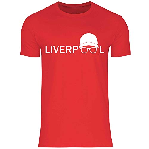 wowshirt Herren T-Shirt Jurgen Klopp Brille Silhouette Liverpool, Größe:L, Farbe:Red von wowshirt