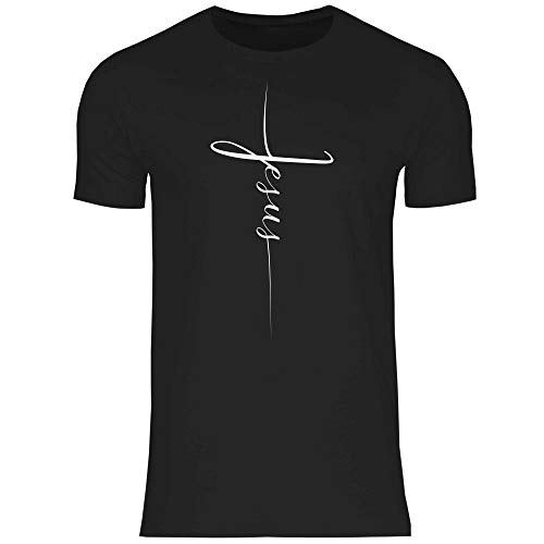 wowshirt Herren T-Shirt Kirche Gott Christlich Katholisch Geschenk für Gläubige Jesus, Größe:3XL, Farbe:23 Black von wowshirt