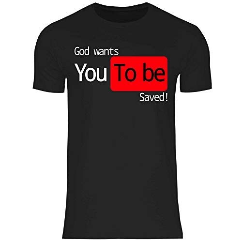 wowshirt Herren T-Shirt Kirche Gott Christlich Katholisch Geschenk für Gläubige Jesus, Größe:M, Farbe:14 Black von wowshirt