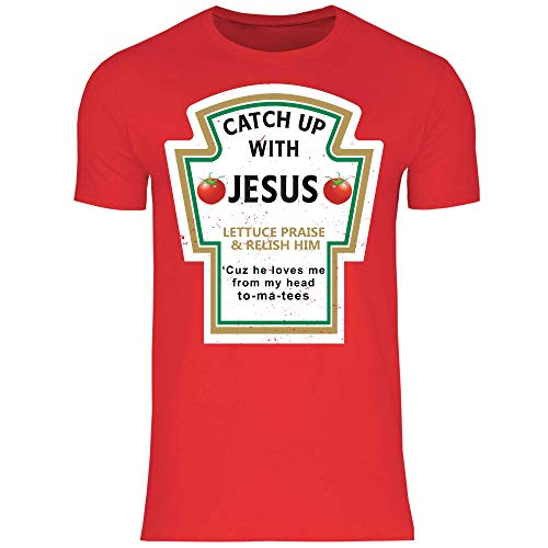 wowshirt Herren T-Shirt Kirche Gott Christlich Katholisch Geschenk für Gläubige Jesus, Größe:M, Farbe:5 Red von wowshirt