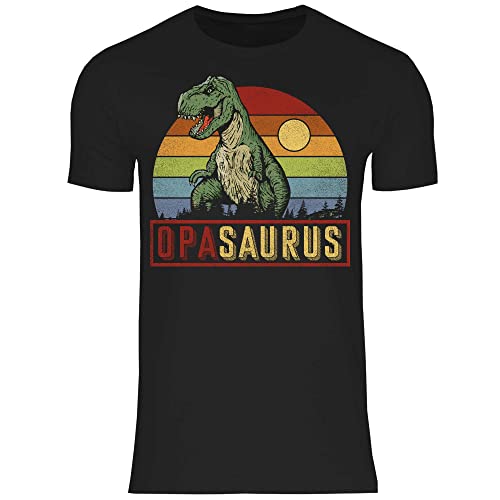 wowshirt Herren T-Shirt Opasaurus T-Rex Dinosaur Dino Opa Vater, Größe:4XL, Farbe:Black von wowshirt