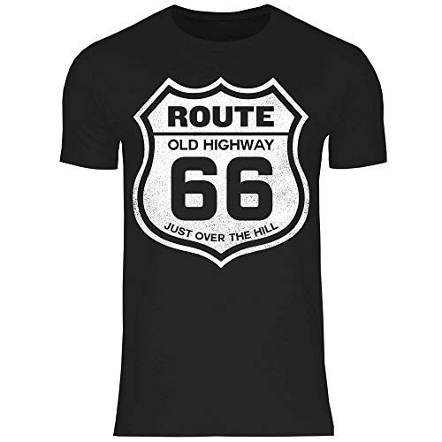 wowshirt Herren T-Shirt Route Geschenk zum 40. 50. 60. Geburtstag 20-90 Jahre Alt Vintage, Größe:3XL, Farbe:66 Black von wowshirt