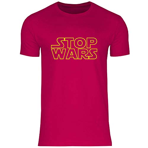 wowshirt Herren T-Shirt Stop Wars Peace Frieden Pazifist Anti Krieg Demo Protest, Größe:L, Farbe:Sorbet von wowshirt