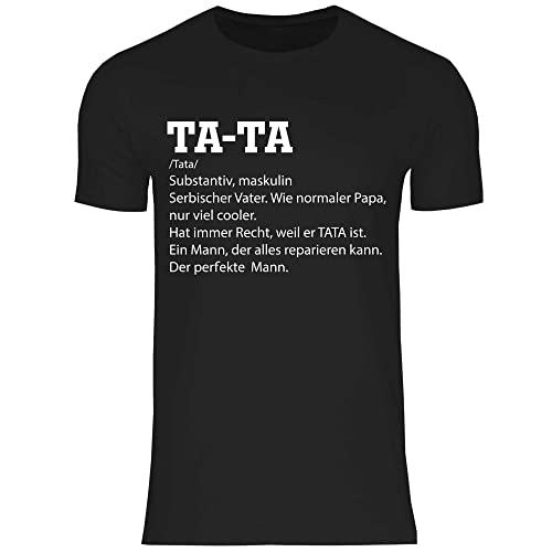 wowshirt Herren T-Shirt Tata Definition Serbischer Vater Serbien Geschenk, Größe:5XL, Farbe:Black von wowshirt