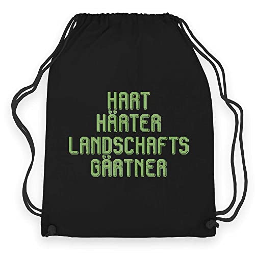 wowshirt Turnbeutel Gymsack Hart Härter Landschaftsgärtner Garten Gärtner Hobbygärtner, Farbe:Black Black von wowshirt