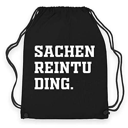 wowshirt Turnbeutel Sachen Reintu Ding Sachenreintuding, Farbe:Black Black von wowshirt