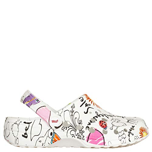 Woz? Sabot für Damen, Cheese Picasso, weiß, Weiß, 36 EU von woz