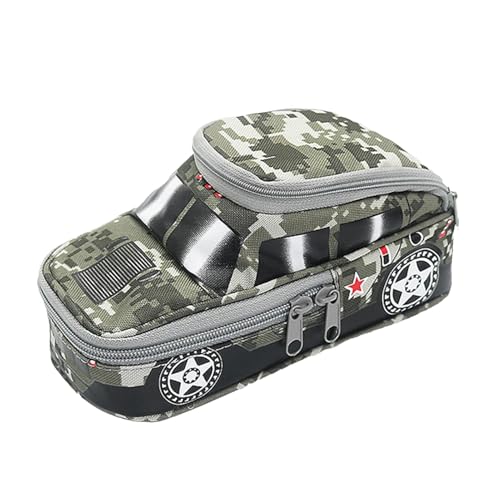 wqibq Federmäppchen in Form eines Autos, Camouflage-Federmäppchen, große Kapazität, Federmäppchen mit Reißverschluss, stilvolle Kühlstifttasche, vielseitiges Federmäppchen für Stifte,, grau, Se wqibq Federmäppchen in Form eines Autos, Camouflage-Federmäppchen, große Kapazität, Federmäppchen mit Reißverschluss, stilvolle Kühlstifttasche, vielseitiges Federmäppchen für Stifte,, grau, Se von wqibq