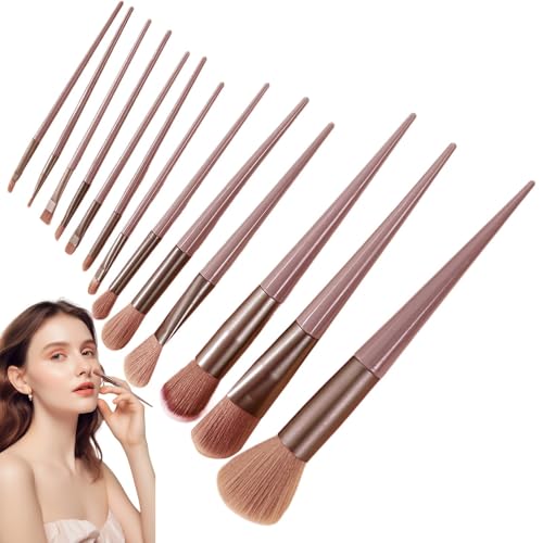 wqibq Pinselset Make-up,Make-up-Pinsel-Set | 13X professionelles Make-up-Pinsel-Set mit synthetischen Borsten - Set mit Make-up-Pinseln, Foundation, Rouge, Lidschatten, Diversity-Gesichtspinsel-Set von wqibq
