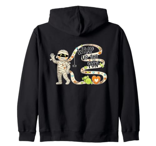 Pack die lustige Mama EIN Kapuzenjacke Pack die lustige Mama EIN Kapuzenjacke von wrap fun candy mummy halloween kid spooky pumpkin