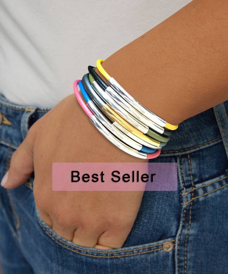 Leder Wickelarmband Für Frauen, Erdige Wickelarmbänder, Damen Wickelarmband, Strand Boho von wrapsbyrenzel