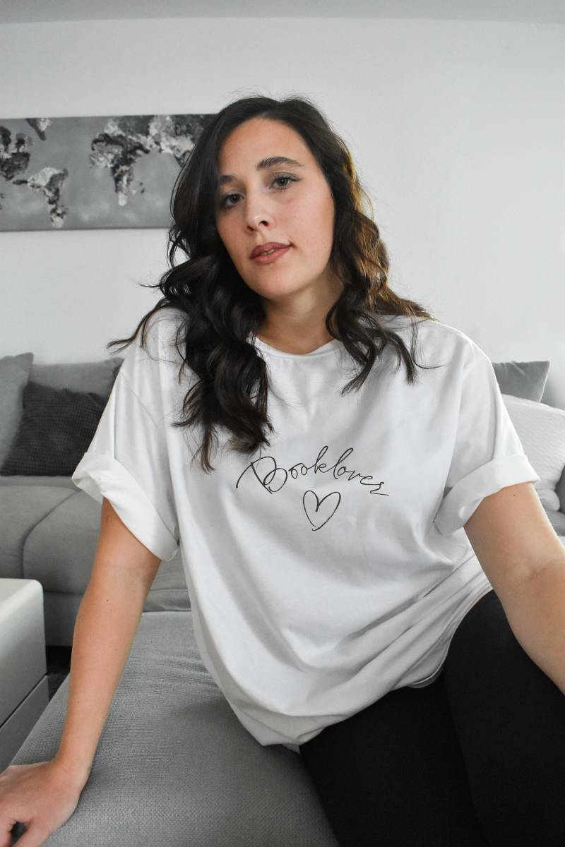 T-Shirt Booklover/Herz Shirt Writer Reader T-Shirt Booklover/Herz Shirt Writer Reader von writersoulSHOP