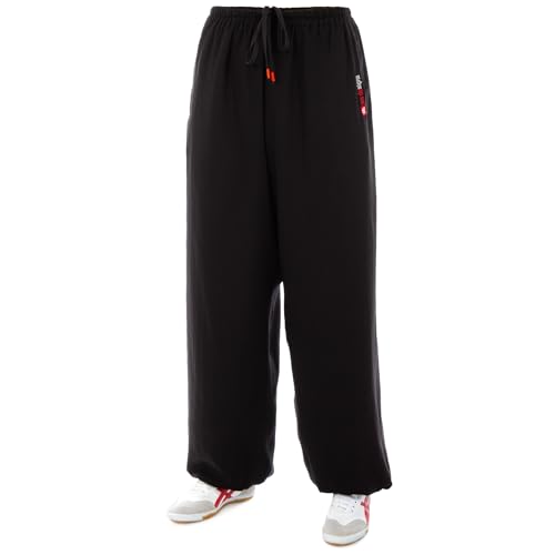 wu designs Baumwolle (Leicht) Kung Fu & Tai Chi Trainingshose Schwarz 190 von wu designs