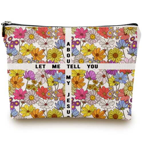 wuguimeii Make-up-Tasche für Damen, Über meinen Jesus, Über My Jesus von wuguimeii