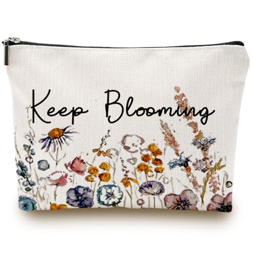wuguimeii Make-up-Tasche für Damen, Blüht weiter, Bleiben Sie blühend von wuguimeii