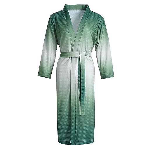 wuitopue Bademantel Für Damen Lange Ärmel Herbst Und Winter Waffel Stricken Robe Nachthemd Solide Farbe Bademantel Mit Gürtel Winter Lang Weiche Und Warme Morgenmantel Kimono Bademäntel von wuitopue