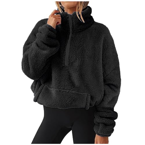 wuitopue Pullover Für Damen Langarm Rundhals Pullover Herbst/Winter Pullover Sport Streetwear Shirts Tops für Männer Frauen von wuitopue