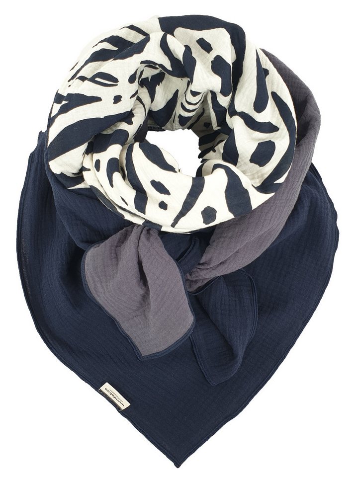 wundabaa Halstuch Halstuch Musselin blau in Farbvarianten von wundabaa