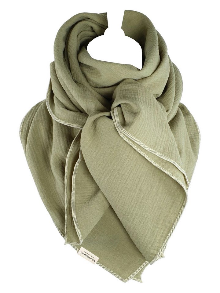 wundabaa Halstuch Musselintuch in Pastellfarben 130x130 von wundabaa