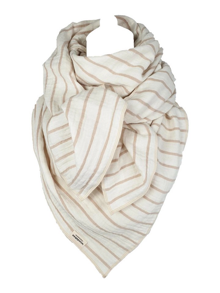 wundabaa Halstuch Musselintuch mit Streifenmuster von wundabaa