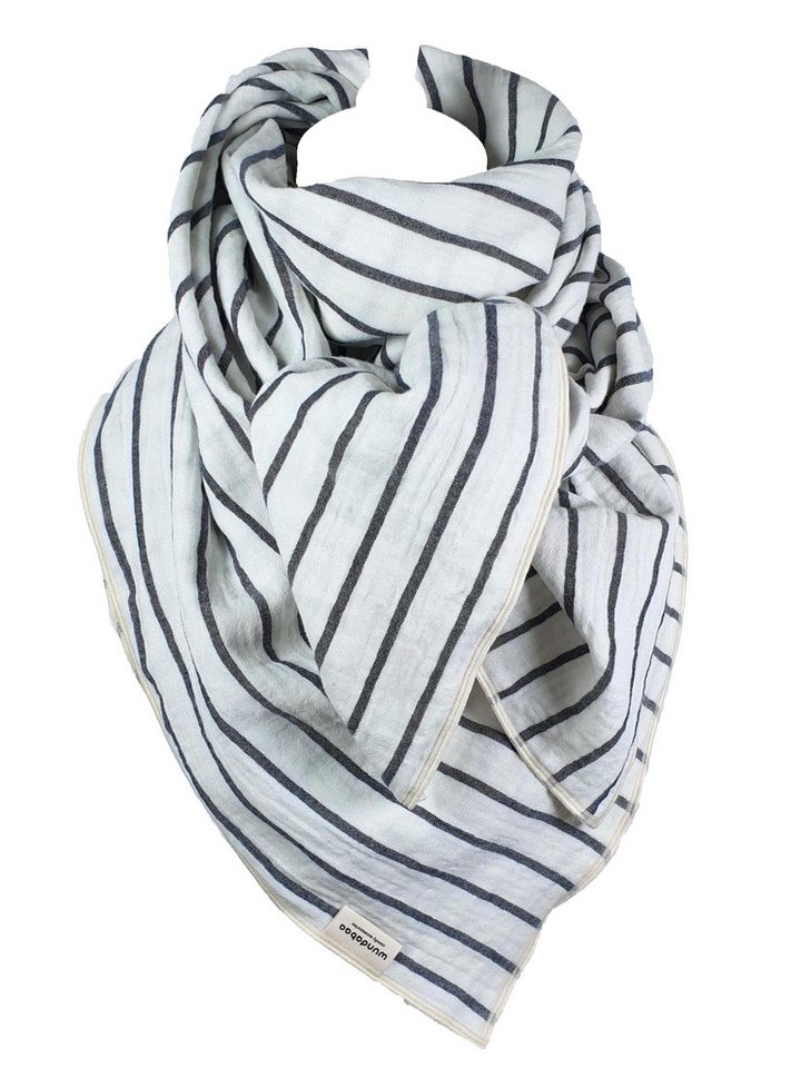 wundabaa Halstuch Musselintuch mit Streifenmuster von wundabaa