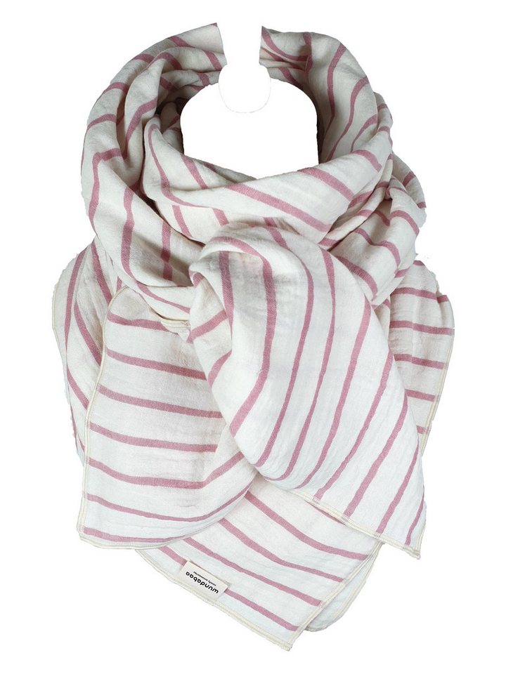 wundabaa Halstuch Musselintuch mit Streifenmuster von wundabaa