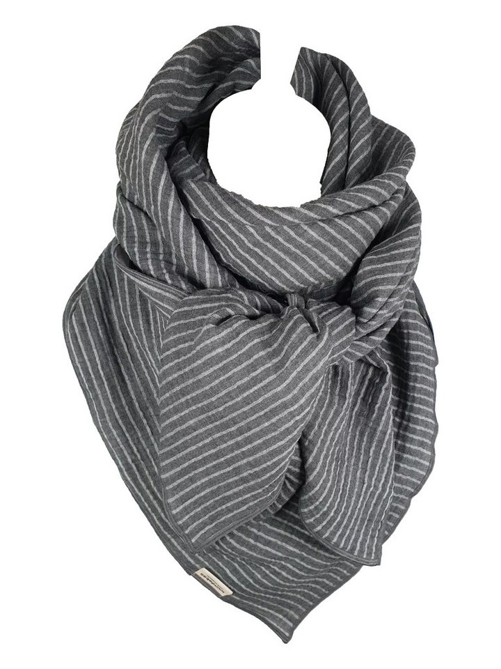 wundabaa Halstuch Musselintuch mit Streifenmuster von wundabaa