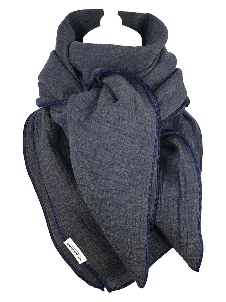 wundabaa Modetuch Musselintuch melange 130x130 Ton in Ton von wundabaa