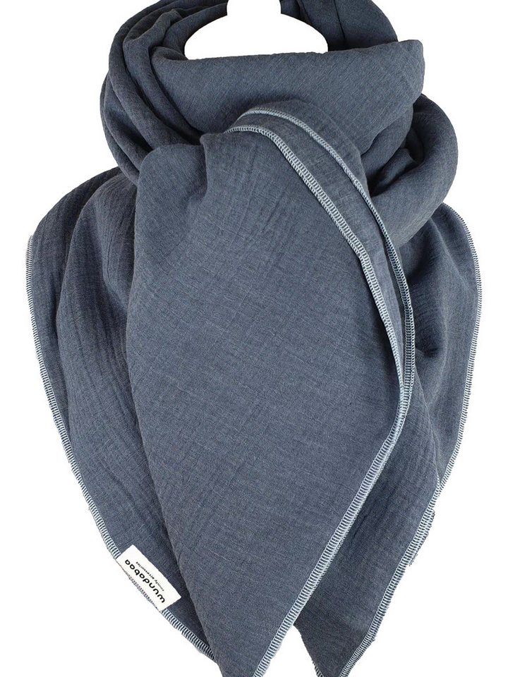 wundabaa Modetuch Musselintuch melange 130x130 Ton in Ton von wundabaa