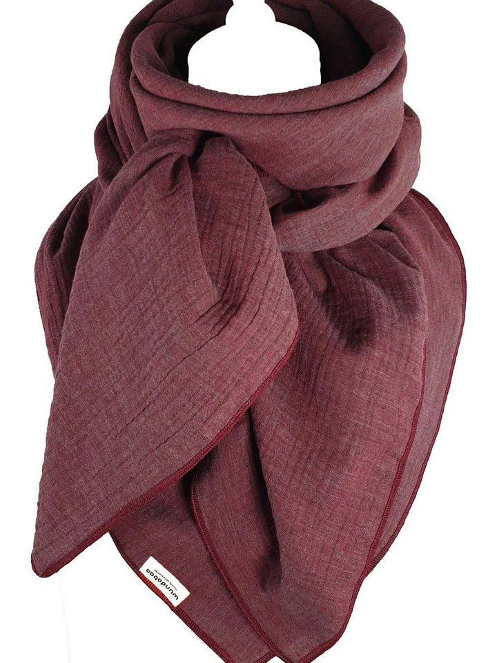 wundabaa Modetuch Musselintuch melange 130x130 Ton in Ton von wundabaa