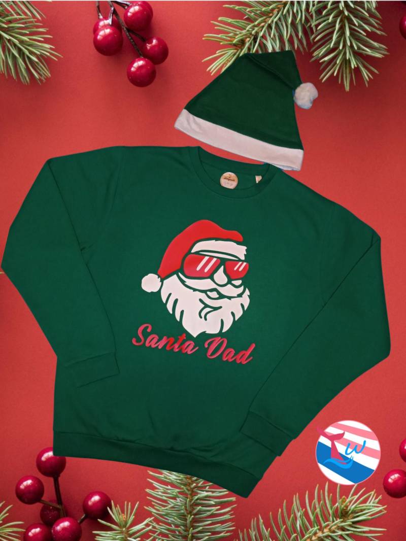 Weihnachtspullover Christmas Sweatshirt Weihnachtsmann Sweater Santa Dad | Personalisiertes Geschenk Wundershirtshop Aus Österreich von wundershirtshop