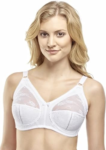 Mieder BH Eleganz ohne Bügel in Weiß Gr: 75 80 85 90 100 105 Cup B - E (DE/NL/SE/PL, Körbchengröße & Bandgröße, B, 90, Weiß) von wundershop