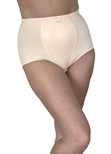 wundershop 2 Stück Miederhose stütz und formt in Farbe Weiss 75 80 85 90 95 100 105 110 (Haut, 105) von wundershop