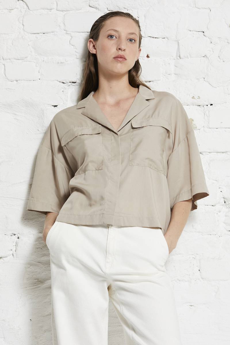 Utility revers blouse TENCEL von wunderwerk