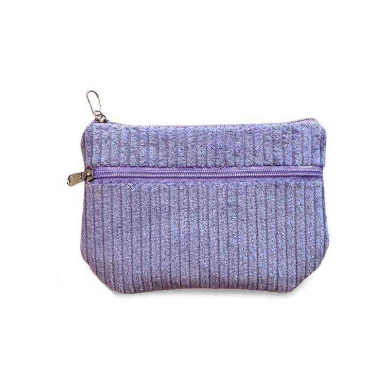 Geldbörse Aus Cord Flieder Kleiner Geldbeutel Mit Zwei Fächer Damen Portemonnaie Für Karten & Bargeld Kleines Geschenk Handgemacht von wunnermooi