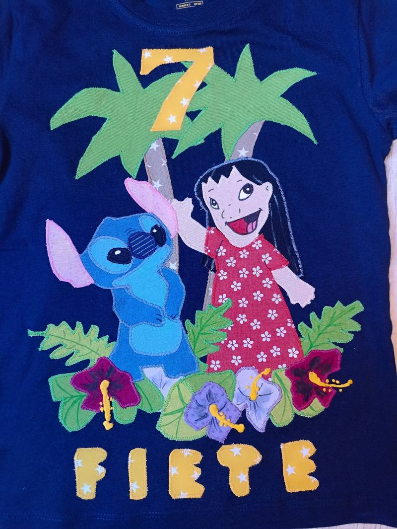 Geburtstag Shirt Lilo Handmade Benäht Schulkind von wunschshirt