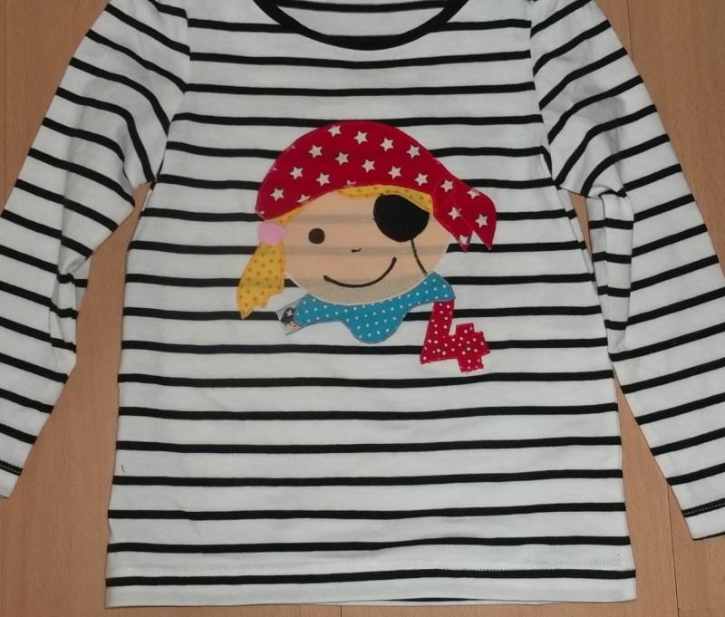 Piratin Pirat Shirt Geburtstag Neu Benäht Handmade von wunschshirt