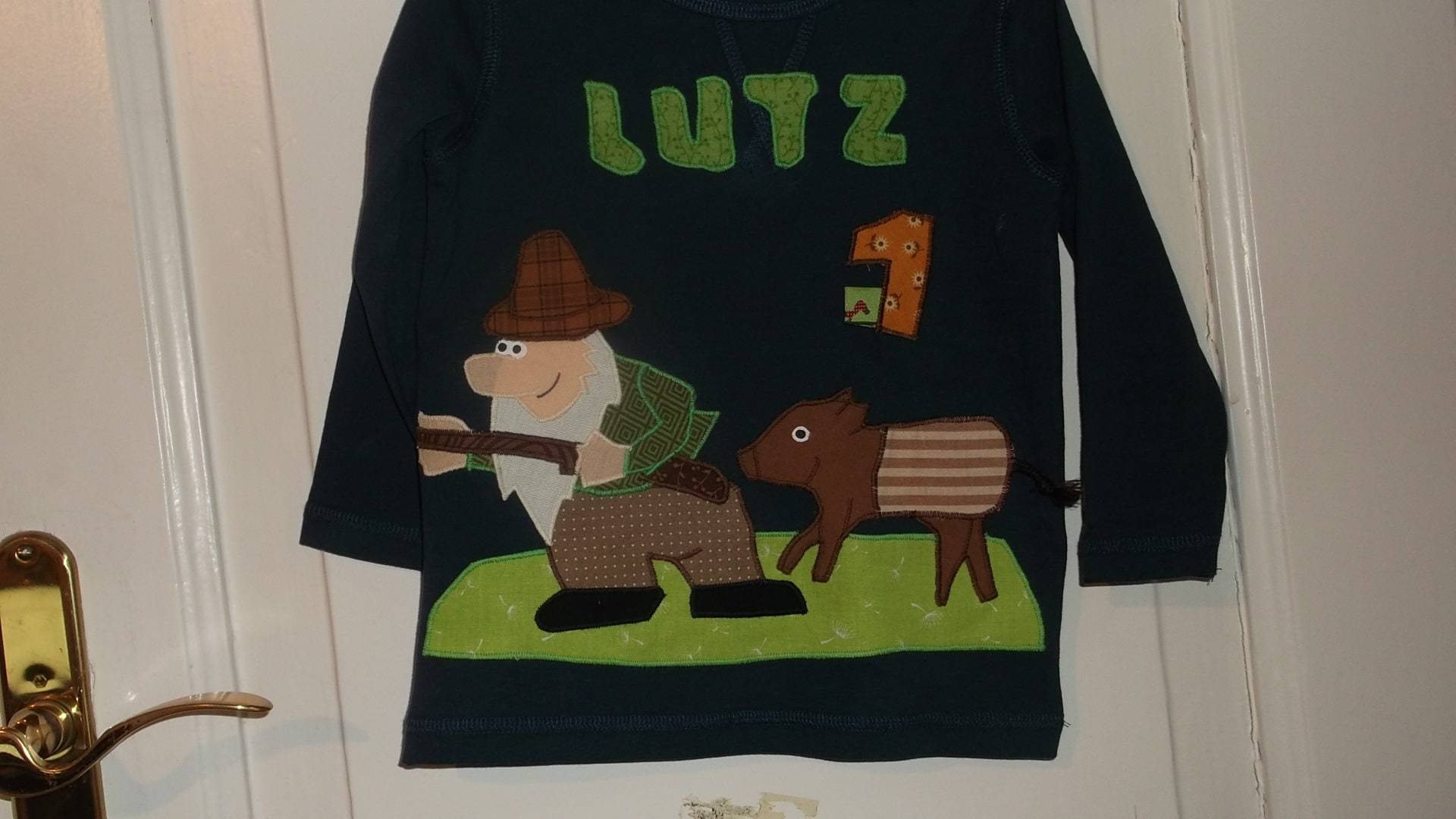 Shirt Applikation Benäht Jagd Jäger Wildschein, Frischling Geburtstag Shirt Applikation Benäht Jagd Jäger Wildschein, Frischling Geburtstag von wunschshirt