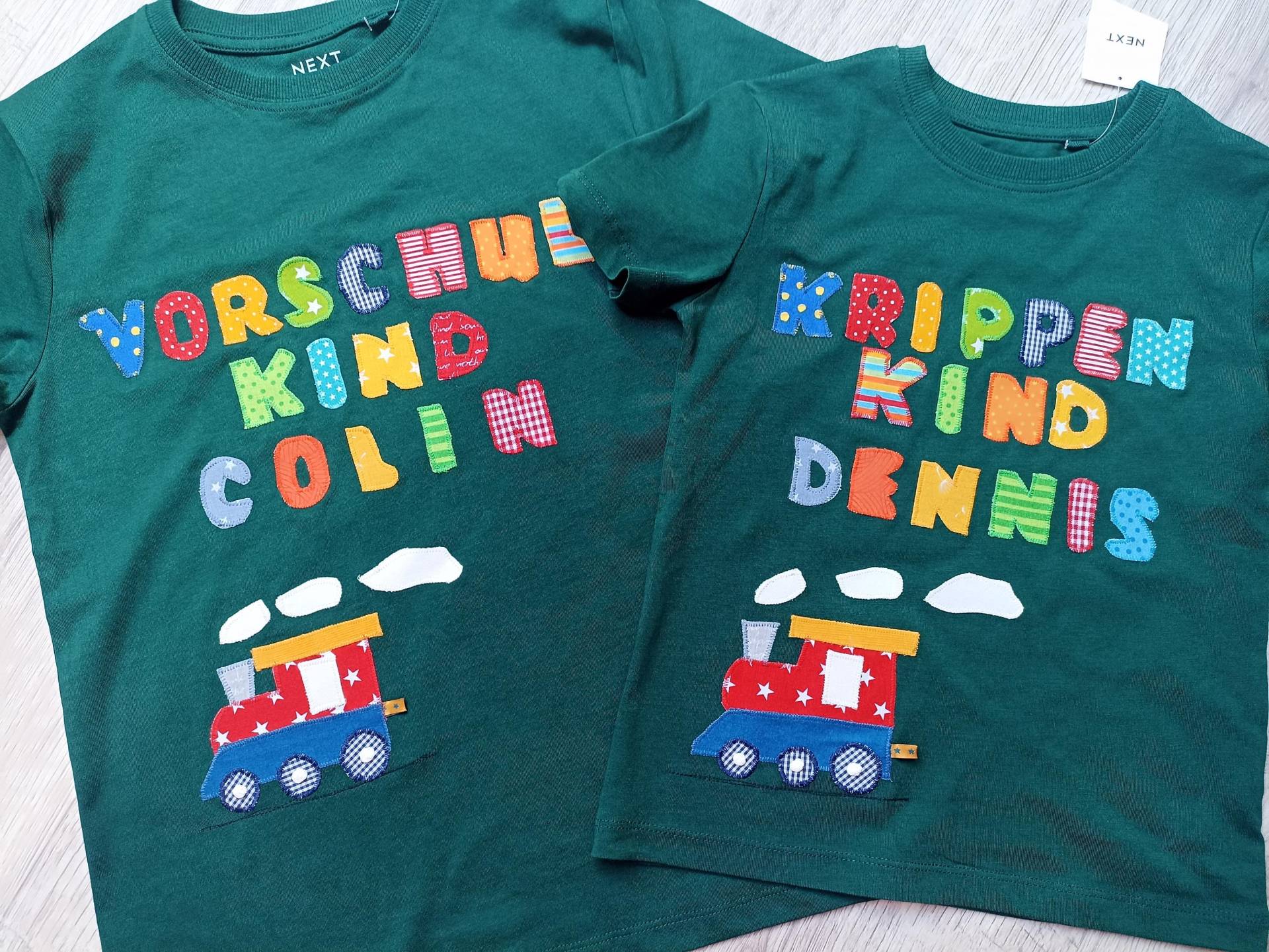 Shirt Applikation Benäht Kindergartenkind Wunschshirt Vorschulkinder von wunschshirt