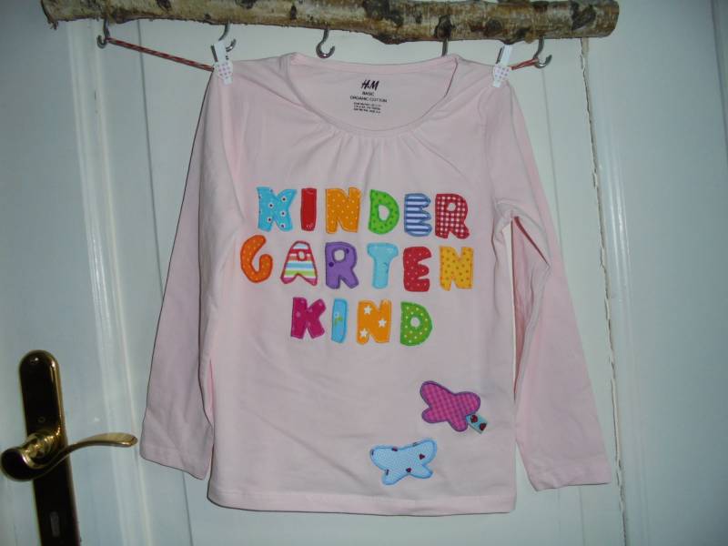 Shirt Applikationbenäht Kindergartenkind Benäht Wunschshirt von wunschshirt