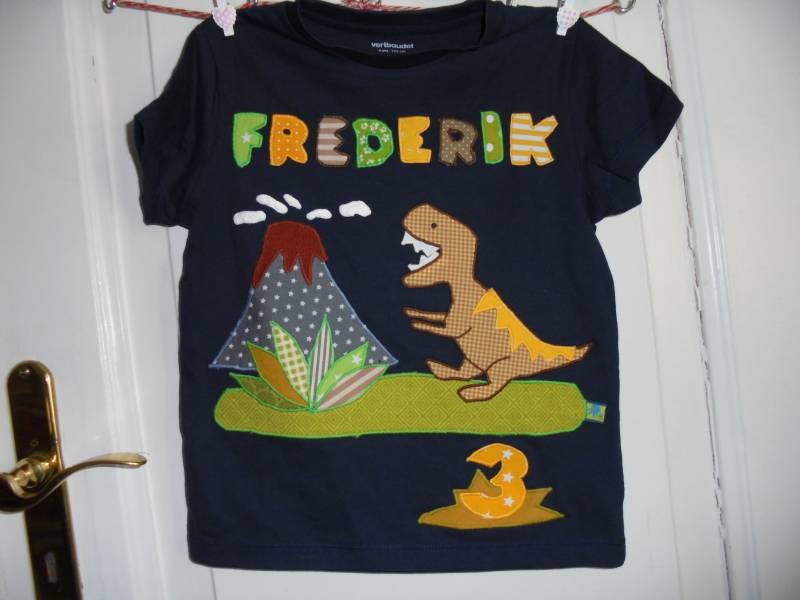 Shirt Dino Vulkan T Rex Geburtstagsshirt Geburtstag Benäht Handmade Neu Diy von wunschshirt