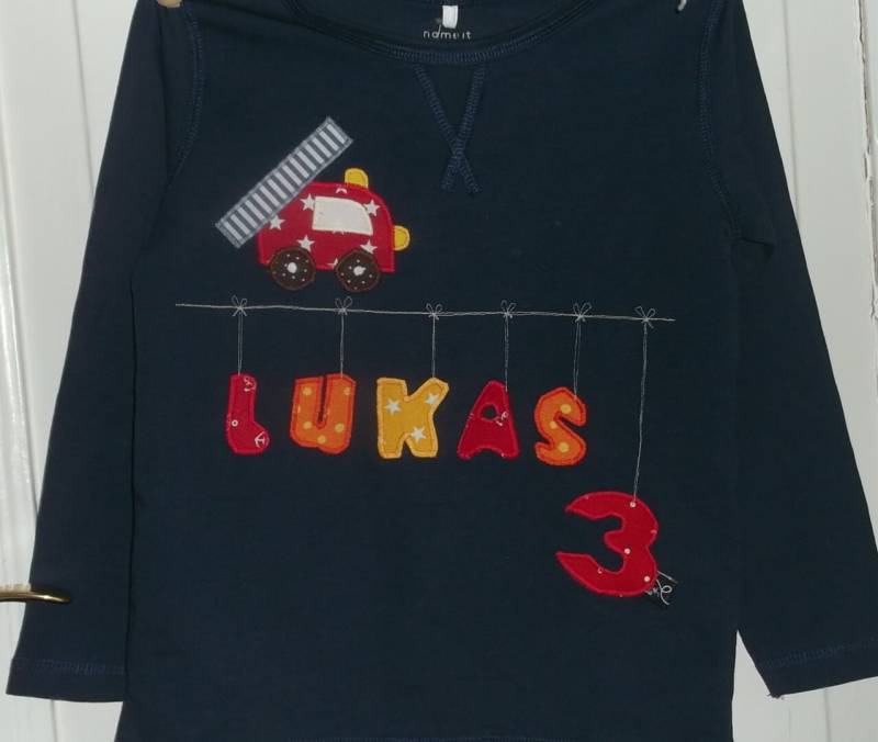 Shirt Geburtstag Leine Feuerwehr Benäht Diy Handmade von wunschshirt