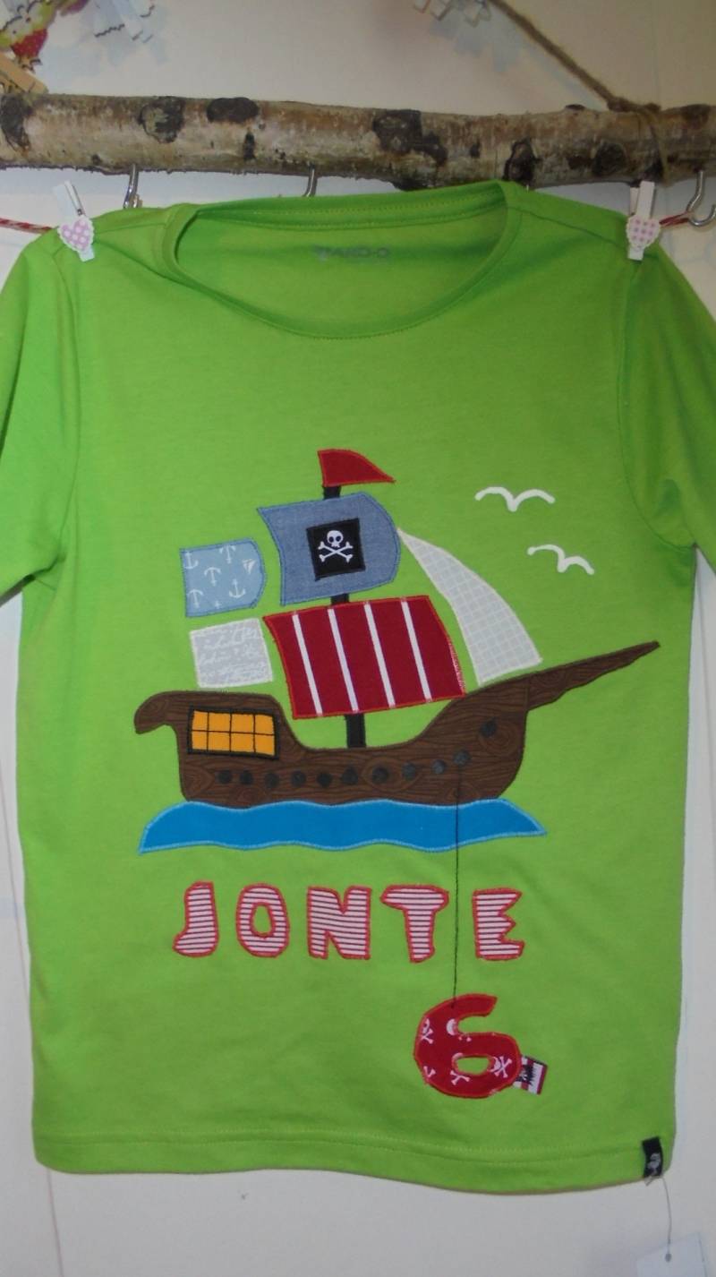 Shirt Geburtstag Pirat Schiff Benäht Diy Handmade Maritim von wunschshirt