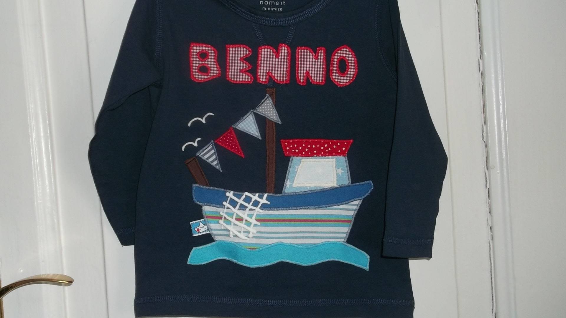 Shirt Kutter Schiff Applikation Benäht Geburtstag Maritim Boot Shirt Kutter Schiff Applikation Benäht Geburtstag Maritim Boot von wunschshirt