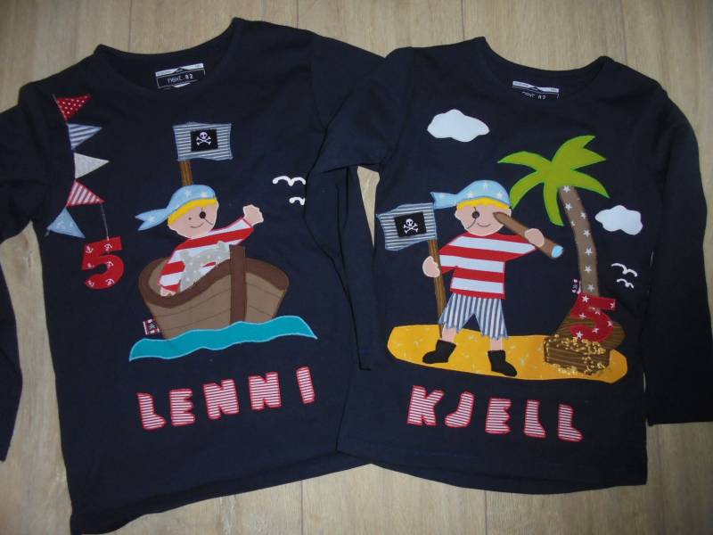 Shirt Pirat Geburtstagsshirt Boot Schiff Insel Geburtstag Maritim Diy Handmade Benäht Neu von wunschshirt