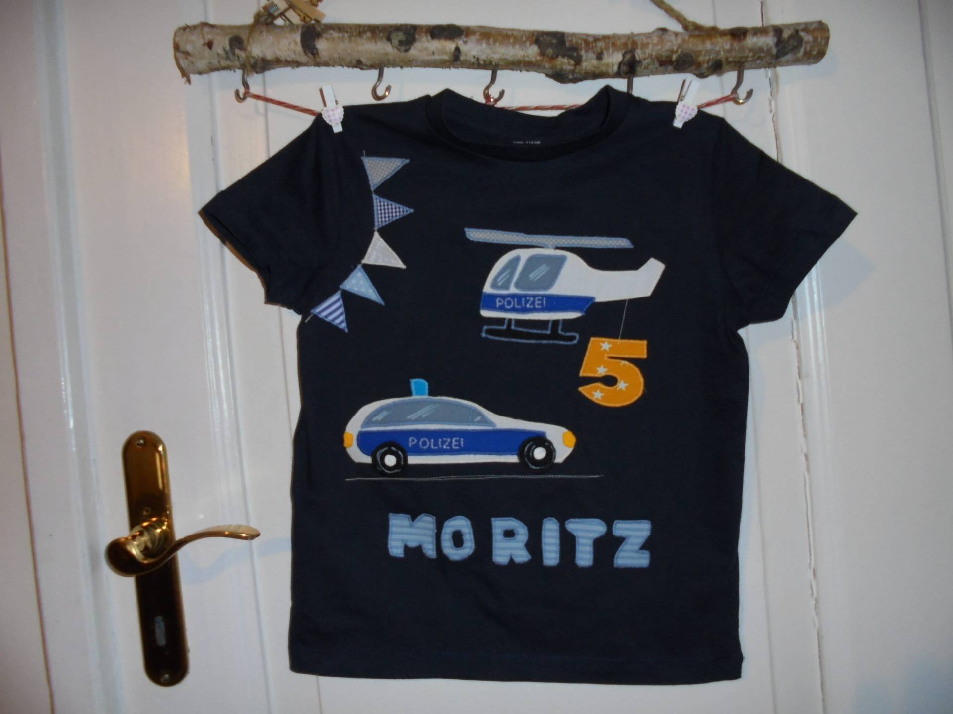 Shirt Polizei Hubschrauber Auto Geburtstag Benäht, Diy Handmade Schulkind Einschulung Zuckertüte Shirt Polizei Hubschrauber Auto Geburtstag Benäht, Diy Handmade Schulkind Einschulung Zuckertüte von wunschshirt