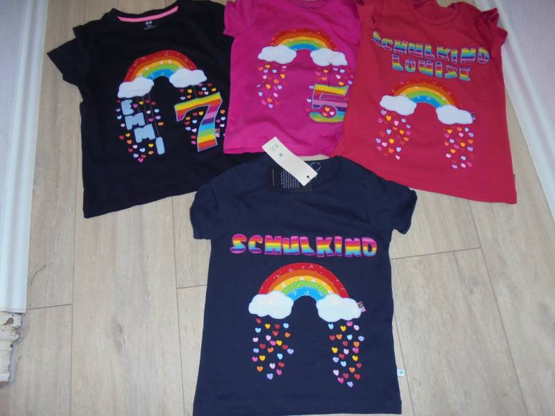 Shirt Wolken Regenbogen Benäht Geburtstag Neu Diy Wunschshirtschulkind von wunschshirt