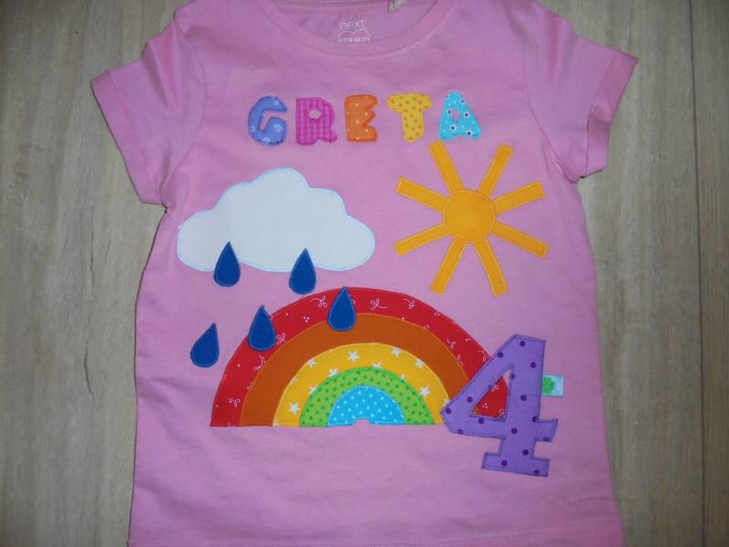 Shirt Wolken Regenbogen Sonne Benäht Geburtstag von wunschshirt